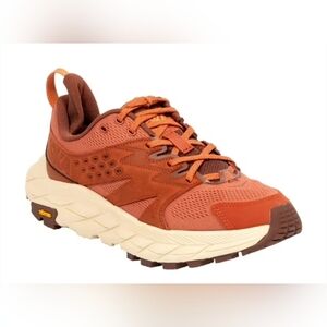 Size 7. D. Hoka  Anacapa BreezeOrange and Cream Athletic Sneakers  For Men'S